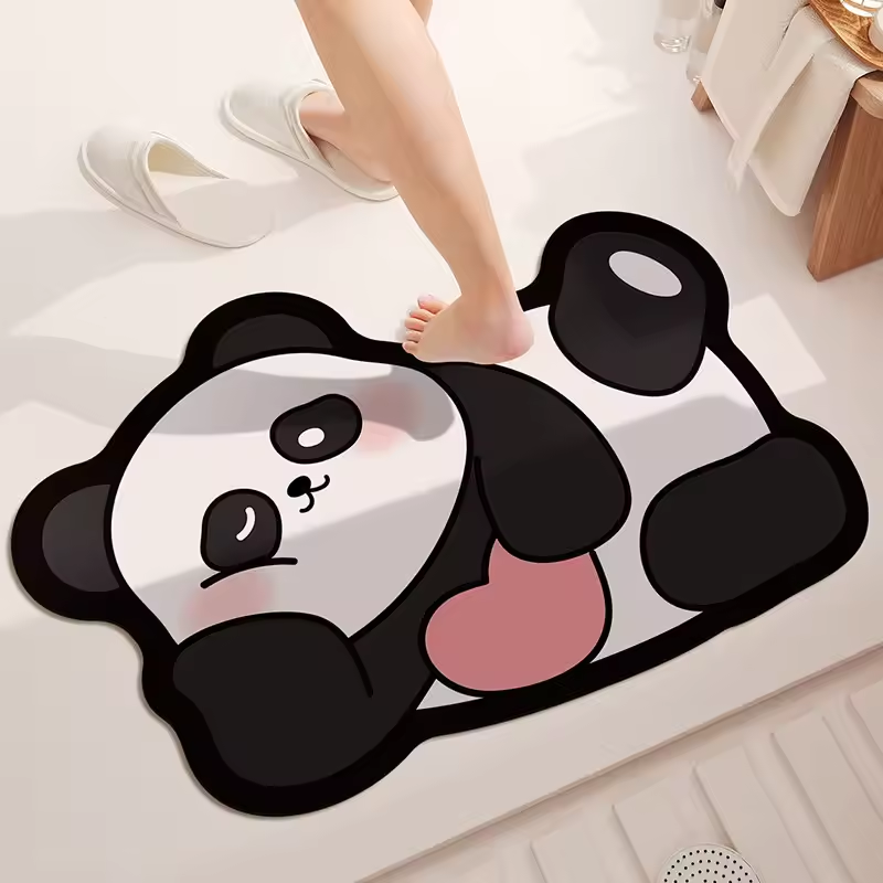Cute Panda Shaped Non-Slip Floor Mat
