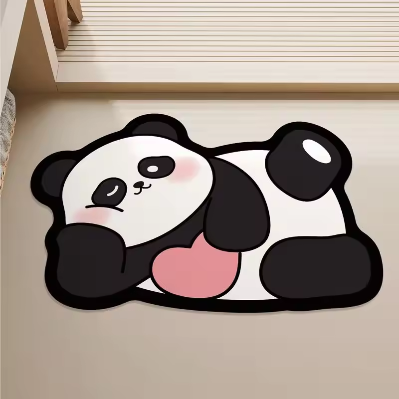 Cute Panda Shaped Non-Slip Floor Mat