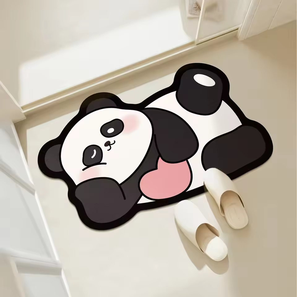 Cute Panda Shaped Non-Slip Floor Mat