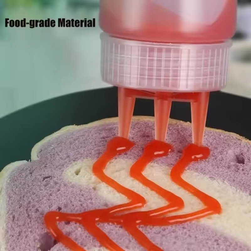 3-Nozzle Multi-Line Squeeze Sauce Bottle