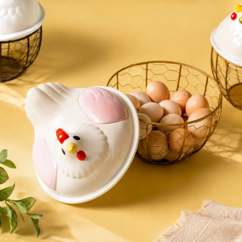 Hen Egg Basket Decorative Egg Storage Basket