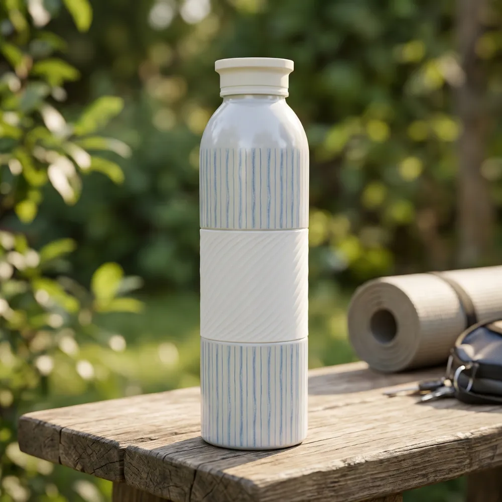 Floral Printed Water Bottle With Grip 600ml – Reusable Drinking Bottle