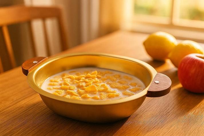 3 Golden Luxe Gravy Bowl – Wooden Handle Elegance - Image 4