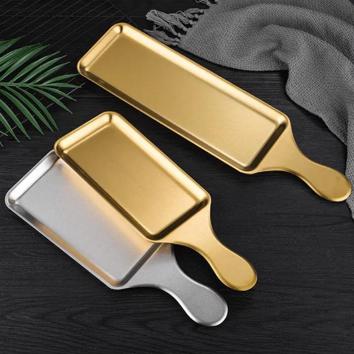 Golden Serving Tray with Handle(Large Size) - Image 8