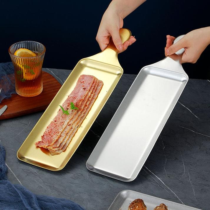Golden Serving Tray with Handle(Large Size) - Image 9