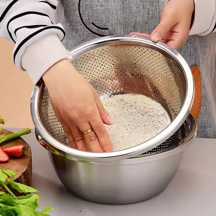 stainless steel 26cm kitchen colander strainer basket