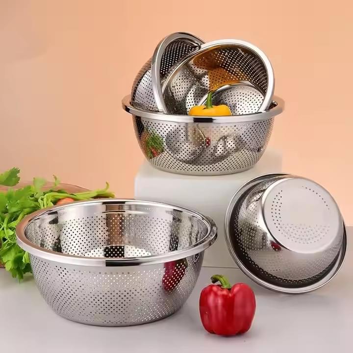 stainless steel 26cm kitchen colander strainer basket
