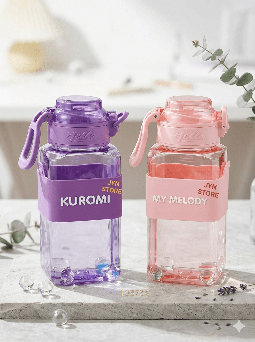 sanrio kuromi my melody square water bottle sanrio kuromi my melody square water bottle