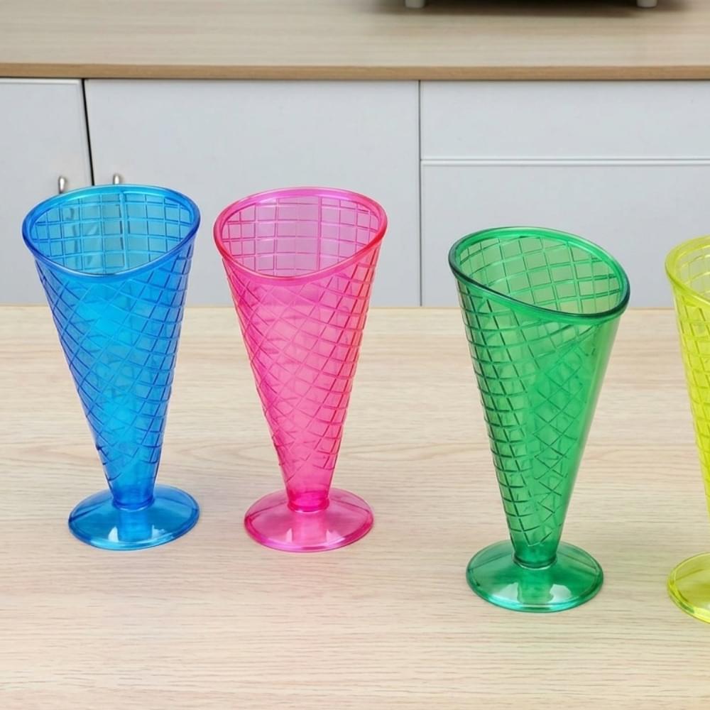 colorful plastic ice cream cone dessert cups