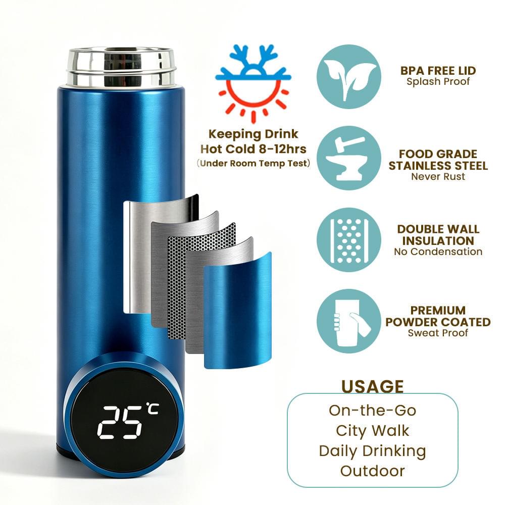 smart insulated stainless steel temperature display water bottle smart insulated stainless steel temperature display water bottle