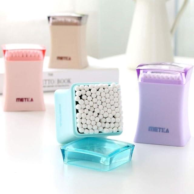 metka fiber cotton bud bottle dispenser