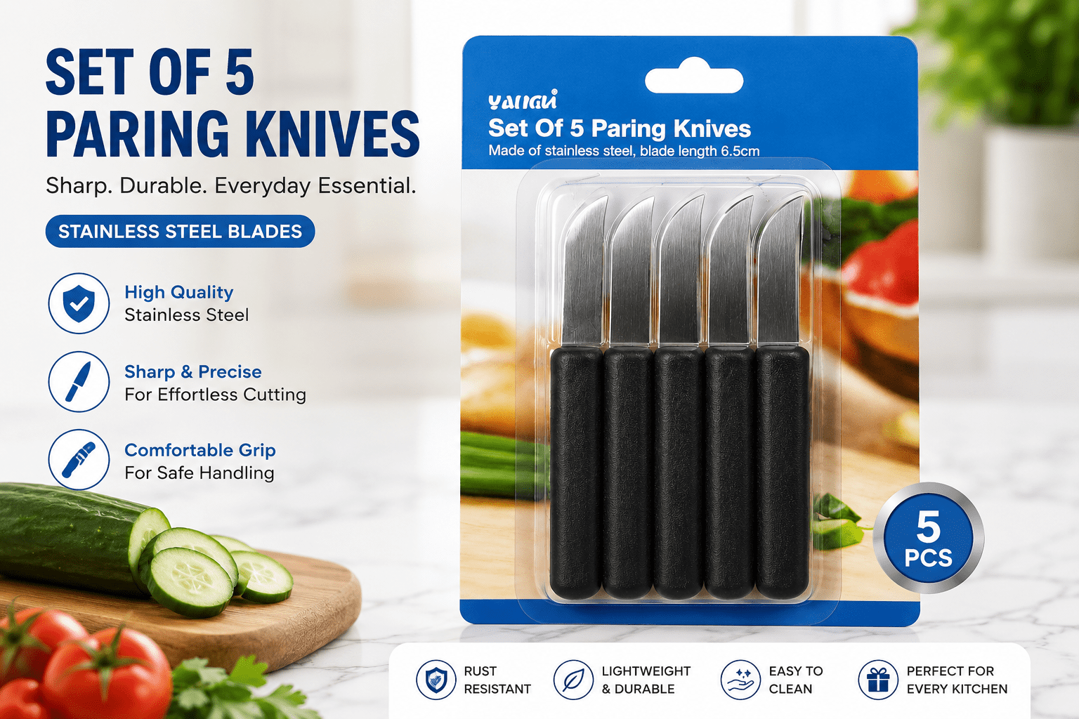 premium stainless steel 5 piece paring knife set premium stainless steel 5 piece paring knife set