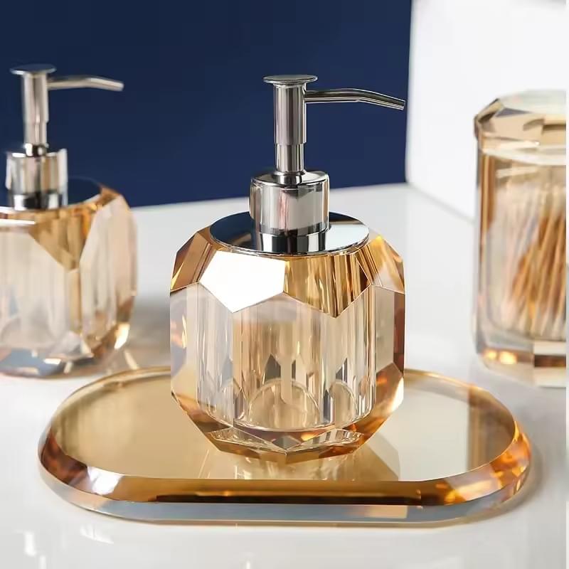 elegant crystal glass bathroom soap dispenser set elegant crystal glass bathroom soap dispenser set